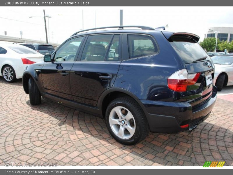 Monaco Blue Metallic / Beige 2008 BMW X3 3.0si