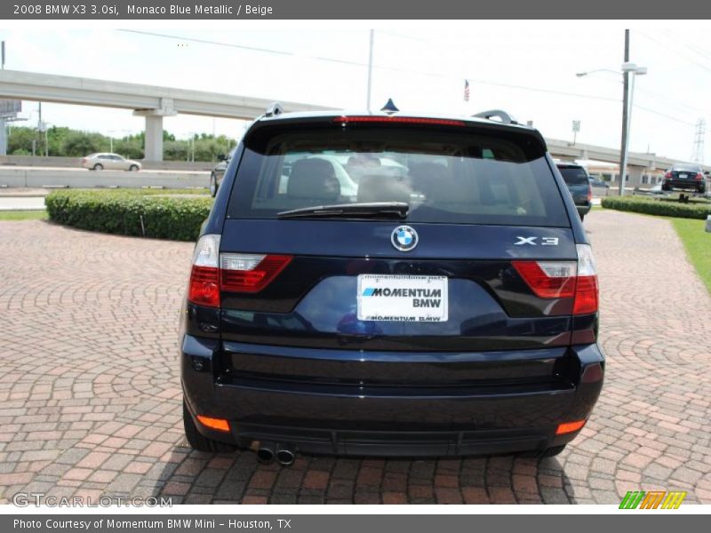 Monaco Blue Metallic / Beige 2008 BMW X3 3.0si