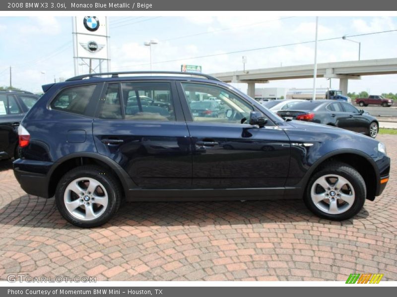 Monaco Blue Metallic / Beige 2008 BMW X3 3.0si