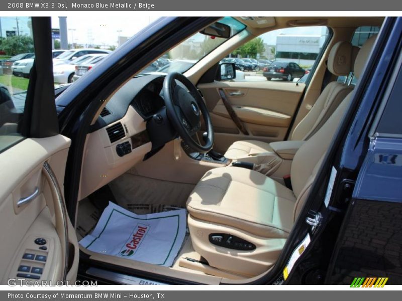 Monaco Blue Metallic / Beige 2008 BMW X3 3.0si