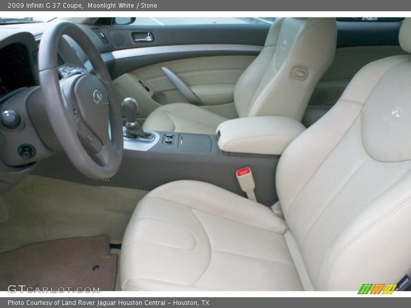 Moonlight White / Stone 2009 Infiniti G 37 Coupe
