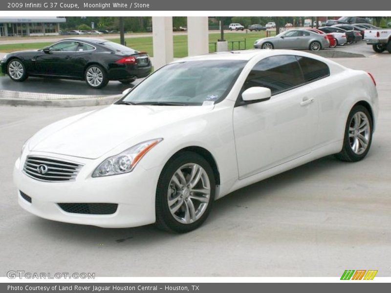 Moonlight White / Stone 2009 Infiniti G 37 Coupe