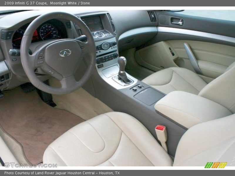 Moonlight White / Stone 2009 Infiniti G 37 Coupe