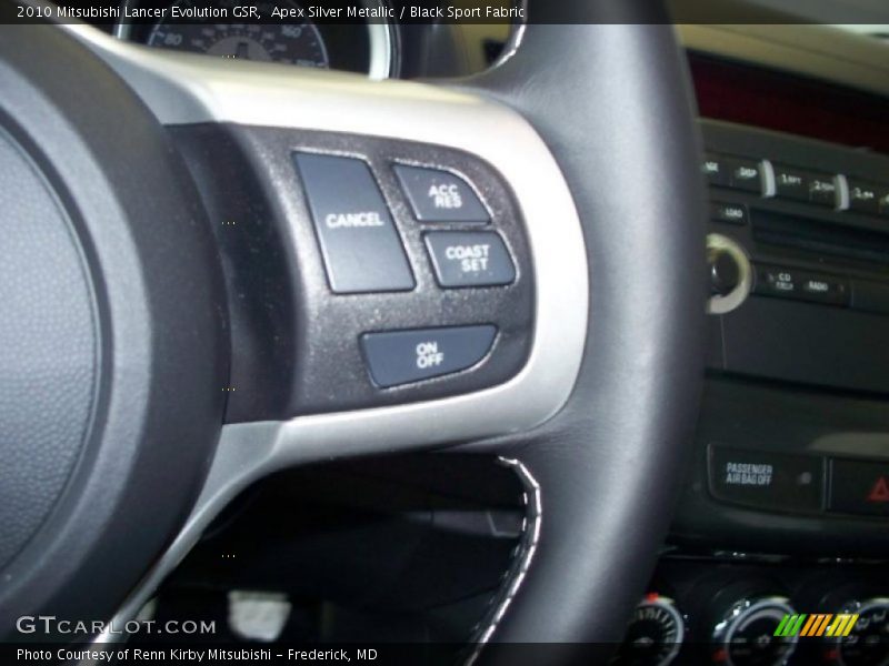 Apex Silver Metallic / Black Sport Fabric 2010 Mitsubishi Lancer Evolution GSR