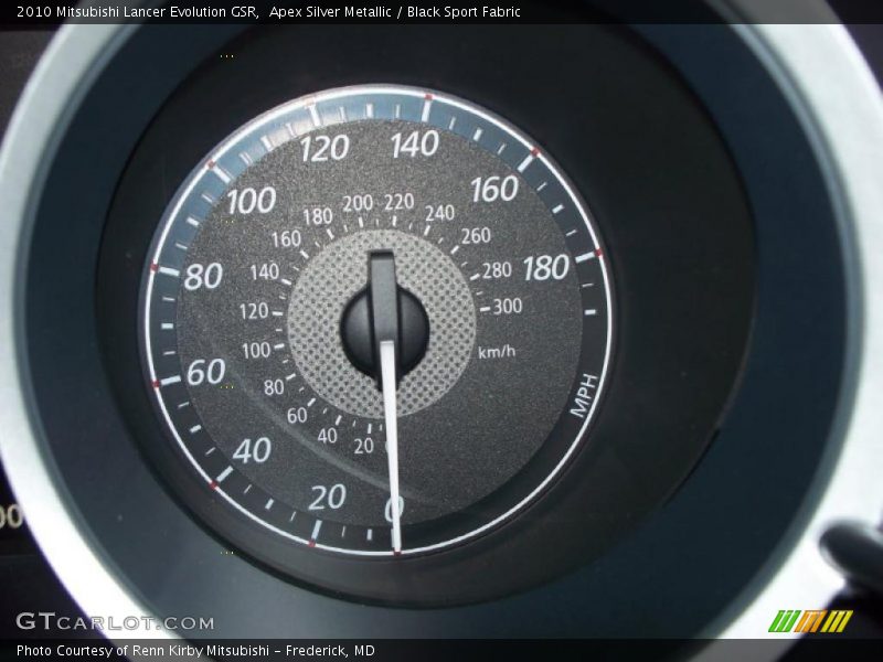 Apex Silver Metallic / Black Sport Fabric 2010 Mitsubishi Lancer Evolution GSR