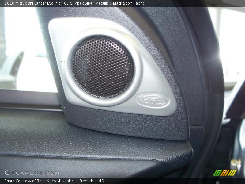 Apex Silver Metallic / Black Sport Fabric 2010 Mitsubishi Lancer Evolution GSR