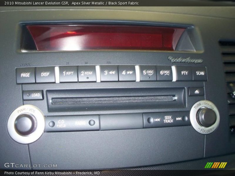 Apex Silver Metallic / Black Sport Fabric 2010 Mitsubishi Lancer Evolution GSR