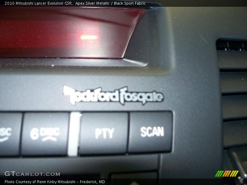 Apex Silver Metallic / Black Sport Fabric 2010 Mitsubishi Lancer Evolution GSR