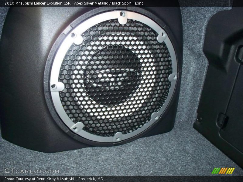 Apex Silver Metallic / Black Sport Fabric 2010 Mitsubishi Lancer Evolution GSR
