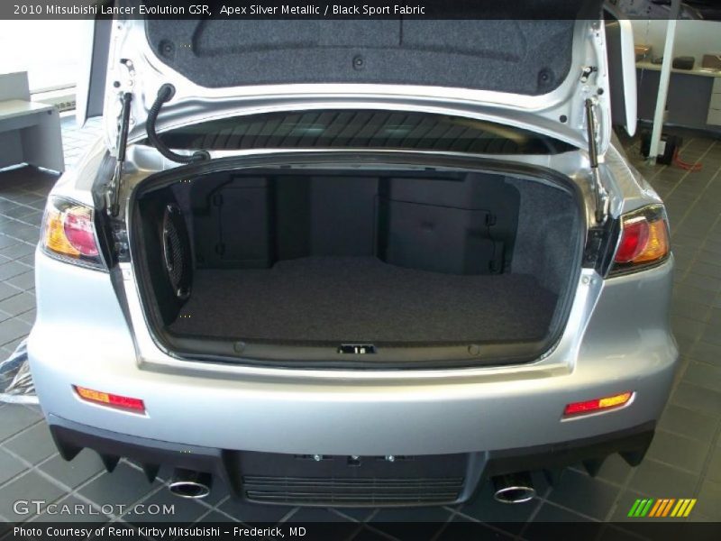 Apex Silver Metallic / Black Sport Fabric 2010 Mitsubishi Lancer Evolution GSR