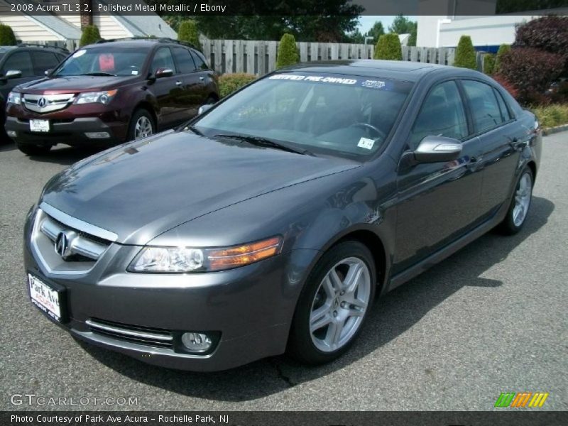 Polished Metal Metallic / Ebony 2008 Acura TL 3.2