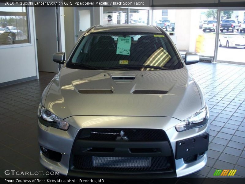 Apex Silver Metallic / Black Sport Fabric 2010 Mitsubishi Lancer Evolution GSR