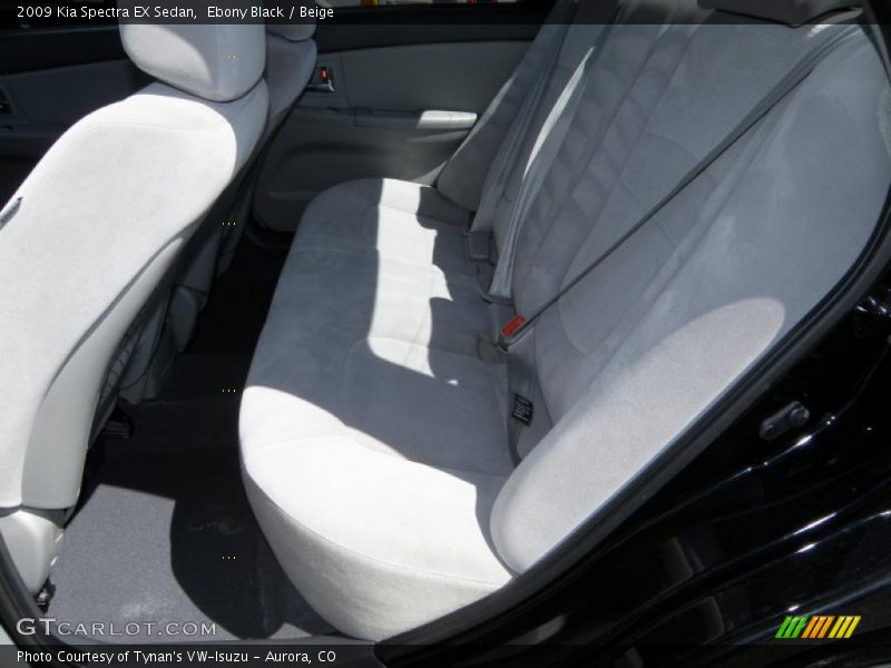 Ebony Black / Beige 2009 Kia Spectra EX Sedan