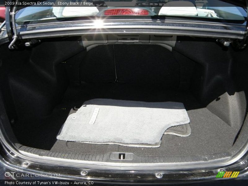 Ebony Black / Beige 2009 Kia Spectra EX Sedan