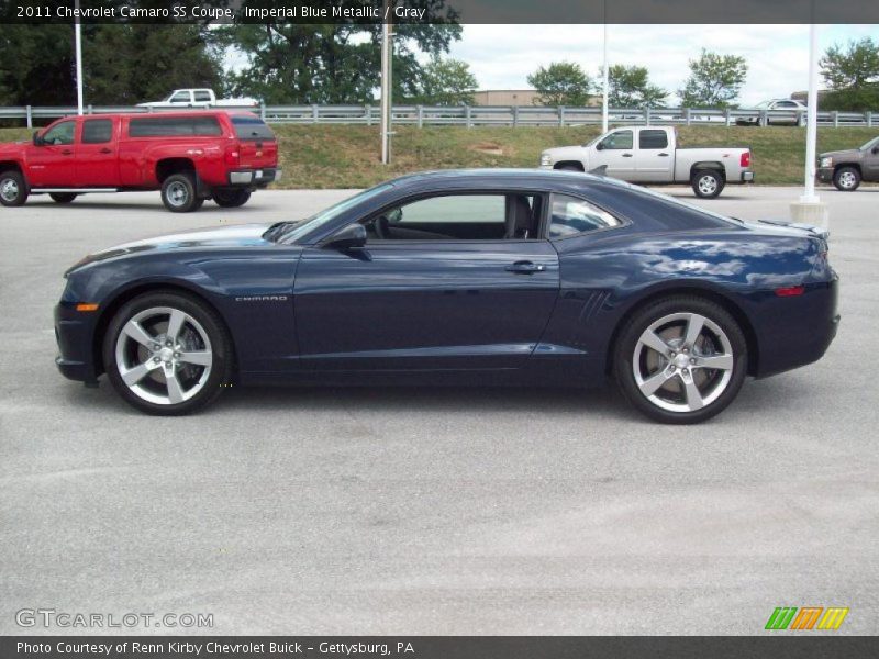 Imperial Blue Metallic / Gray 2011 Chevrolet Camaro SS Coupe