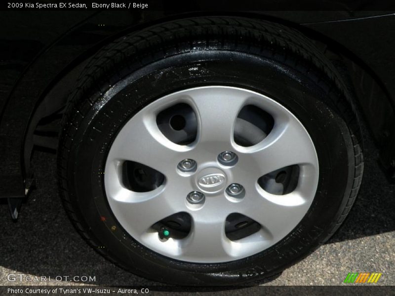Ebony Black / Beige 2009 Kia Spectra EX Sedan