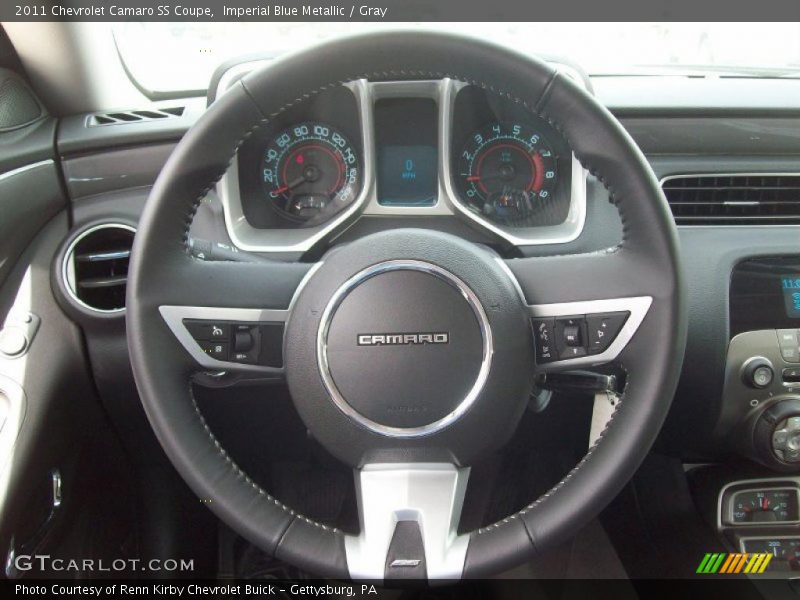 Imperial Blue Metallic / Gray 2011 Chevrolet Camaro SS Coupe