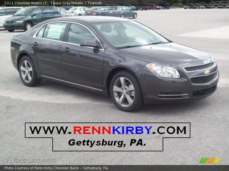 Taupe Gray Metallic / Titanium 2011 Chevrolet Malibu LT