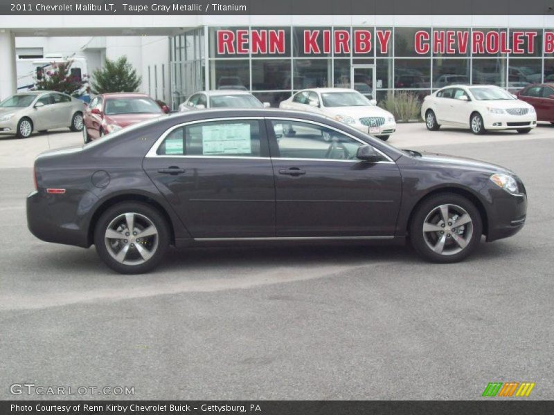 Taupe Gray Metallic / Titanium 2011 Chevrolet Malibu LT