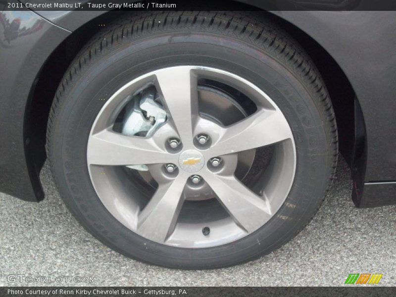 Taupe Gray Metallic / Titanium 2011 Chevrolet Malibu LT