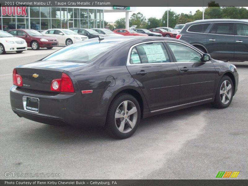 Taupe Gray Metallic / Titanium 2011 Chevrolet Malibu LT