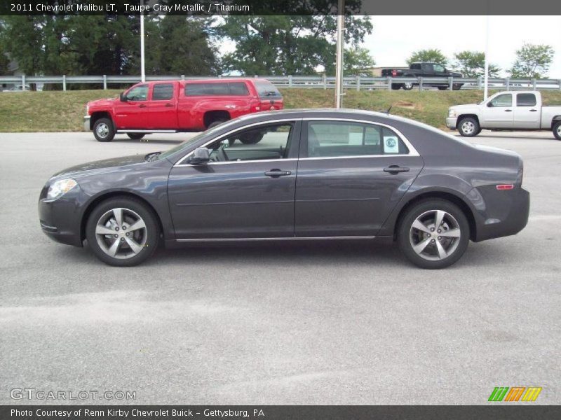 Taupe Gray Metallic / Titanium 2011 Chevrolet Malibu LT
