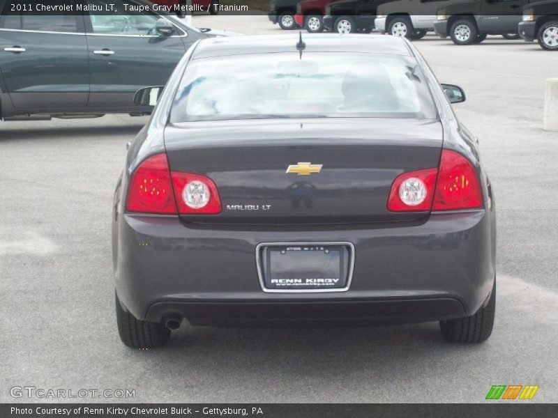 Taupe Gray Metallic / Titanium 2011 Chevrolet Malibu LT