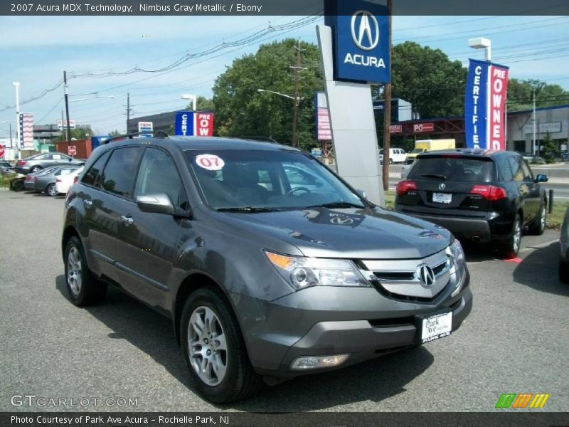 Nimbus Gray Metallic / Ebony 2007 Acura MDX Technology