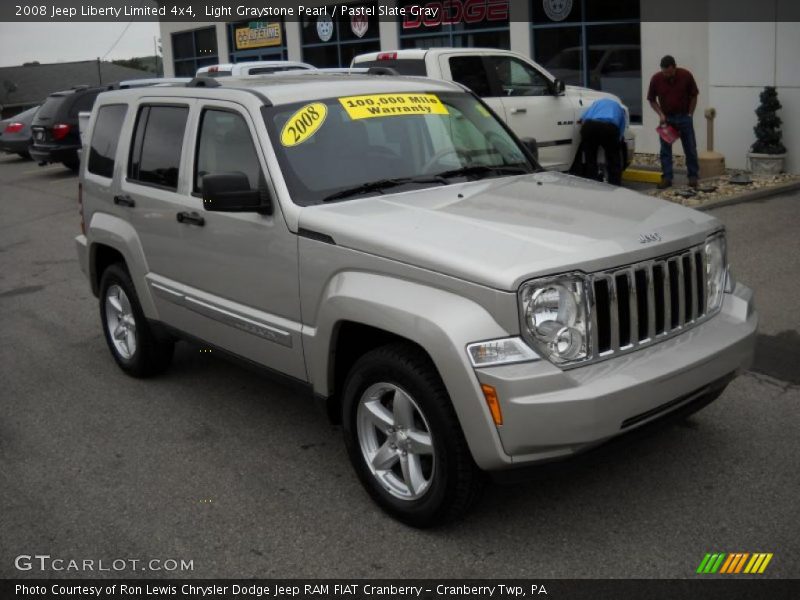 Light Graystone Pearl / Pastel Slate Gray 2008 Jeep Liberty Limited 4x4