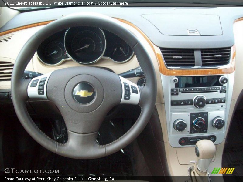 White Diamond Tricoat / Cocoa/Cashmere 2011 Chevrolet Malibu LT