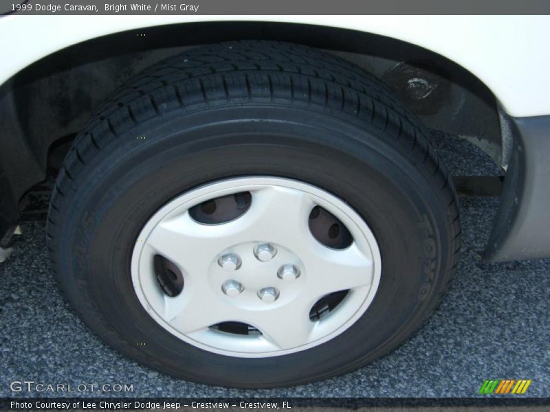 Bright White / Mist Gray 1999 Dodge Caravan