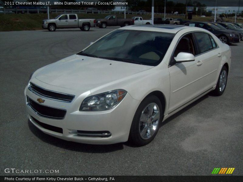 White Diamond Tricoat / Cocoa/Cashmere 2011 Chevrolet Malibu LT