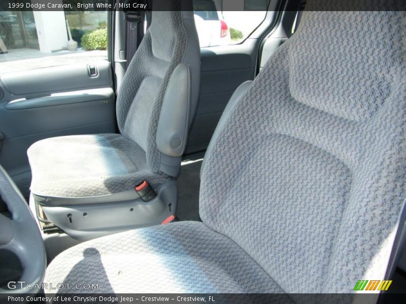 Bright White / Mist Gray 1999 Dodge Caravan