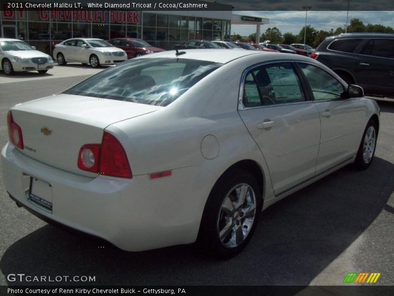 White Diamond Tricoat / Cocoa/Cashmere 2011 Chevrolet Malibu LT