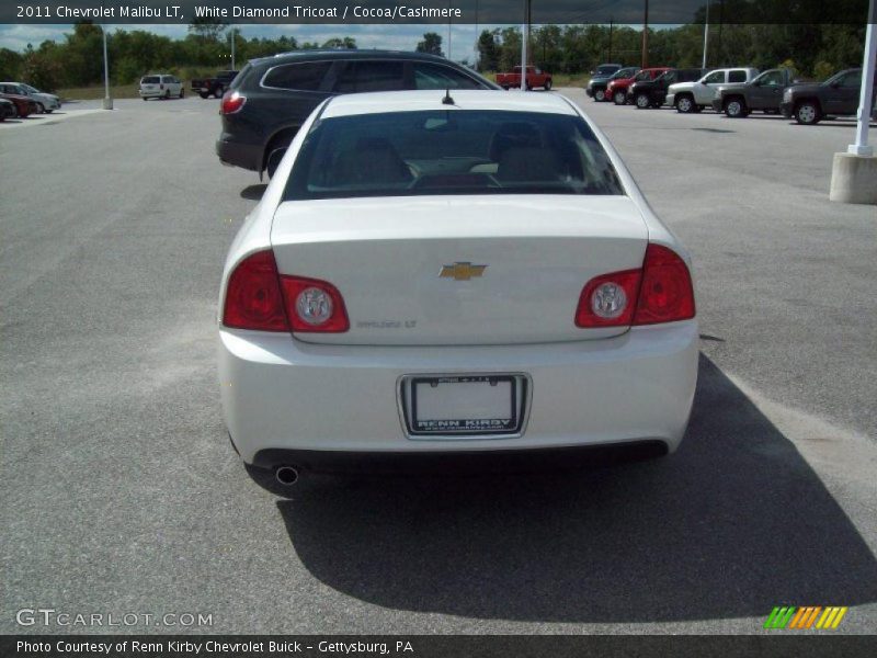White Diamond Tricoat / Cocoa/Cashmere 2011 Chevrolet Malibu LT