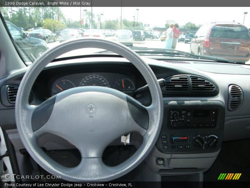 Bright White / Mist Gray 1999 Dodge Caravan