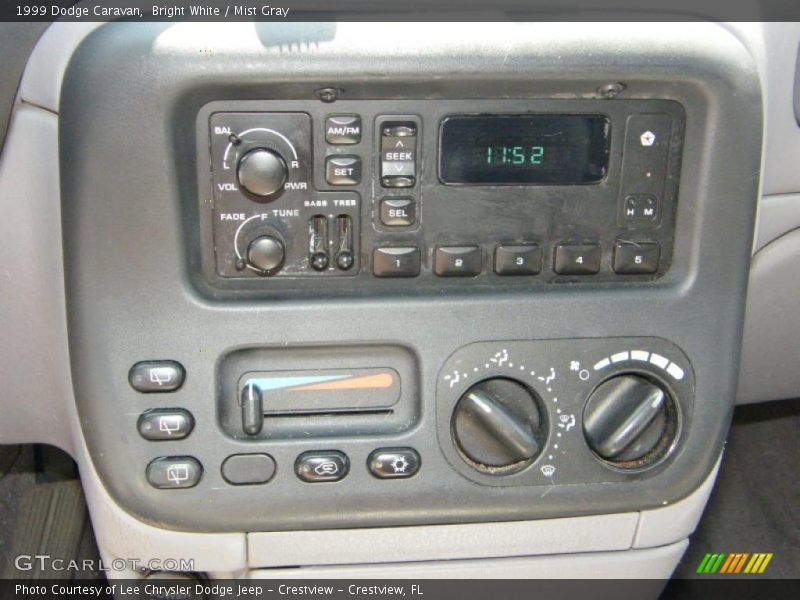 Bright White / Mist Gray 1999 Dodge Caravan