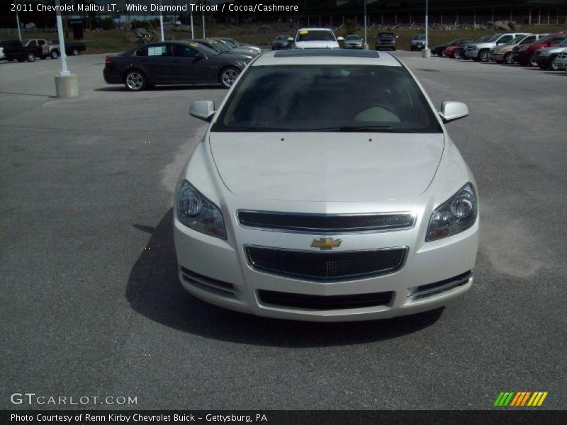 White Diamond Tricoat / Cocoa/Cashmere 2011 Chevrolet Malibu LT