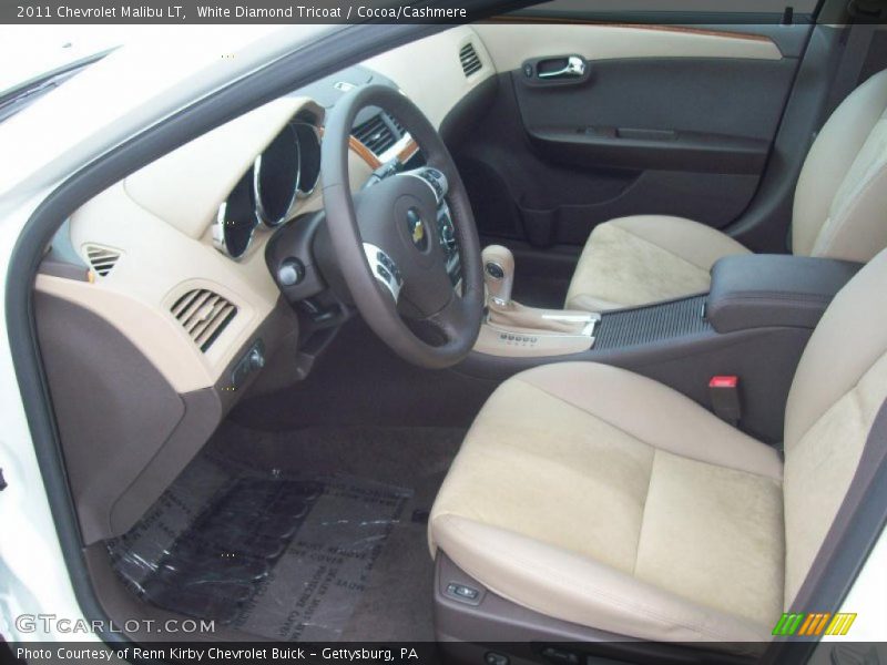 White Diamond Tricoat / Cocoa/Cashmere 2011 Chevrolet Malibu LT