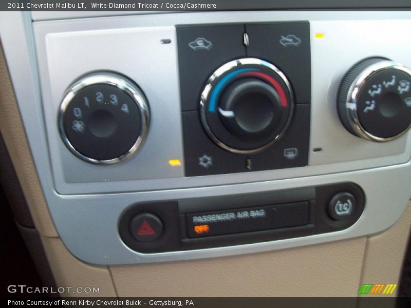 White Diamond Tricoat / Cocoa/Cashmere 2011 Chevrolet Malibu LT