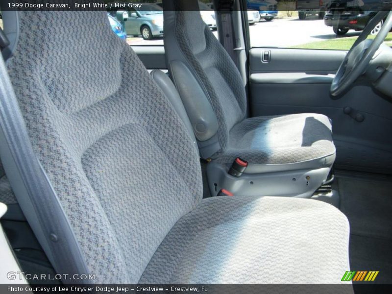 Bright White / Mist Gray 1999 Dodge Caravan