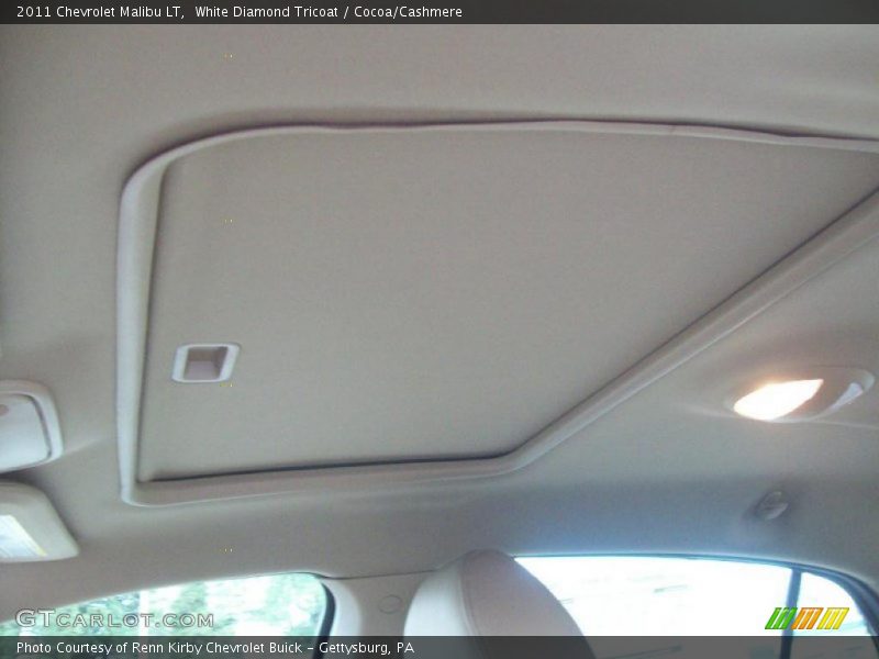 White Diamond Tricoat / Cocoa/Cashmere 2011 Chevrolet Malibu LT