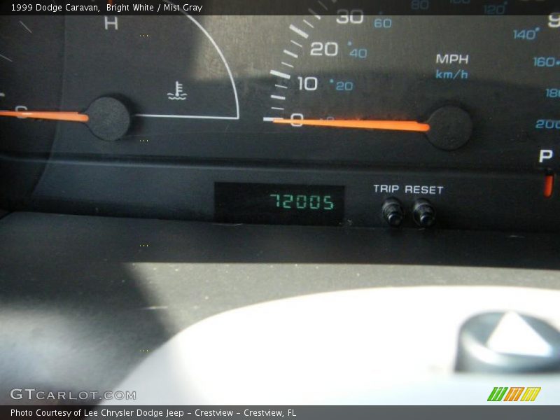 Bright White / Mist Gray 1999 Dodge Caravan