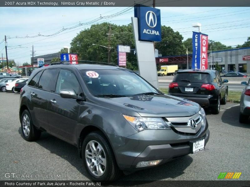 Nimbus Gray Metallic / Ebony 2007 Acura MDX Technology