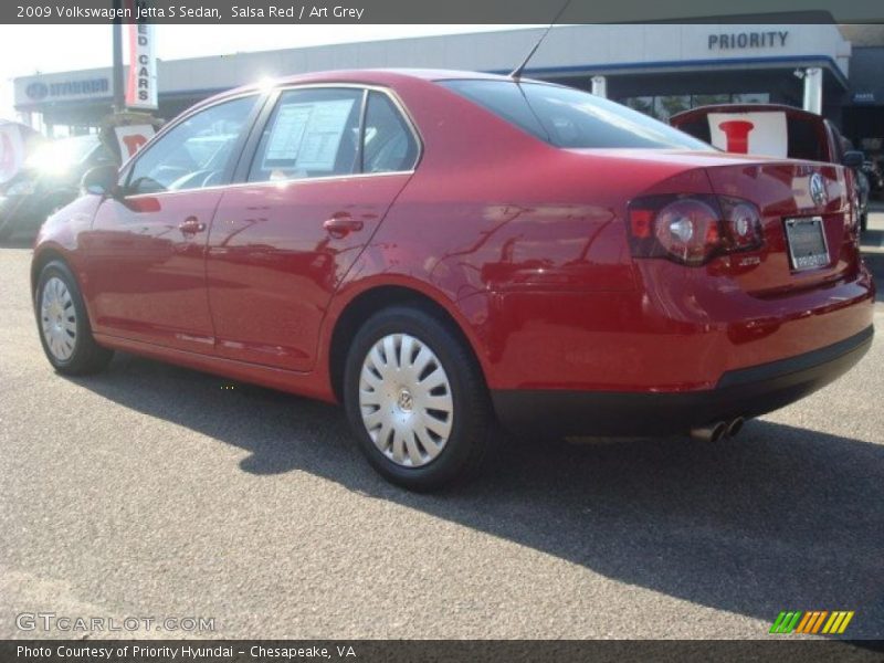Salsa Red / Art Grey 2009 Volkswagen Jetta S Sedan