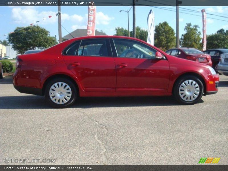 Salsa Red / Art Grey 2009 Volkswagen Jetta S Sedan