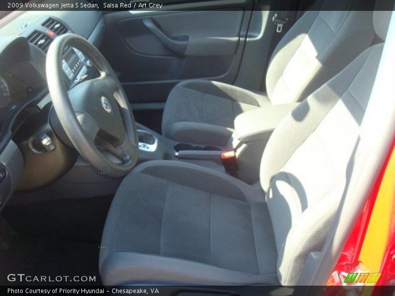 Salsa Red / Art Grey 2009 Volkswagen Jetta S Sedan
