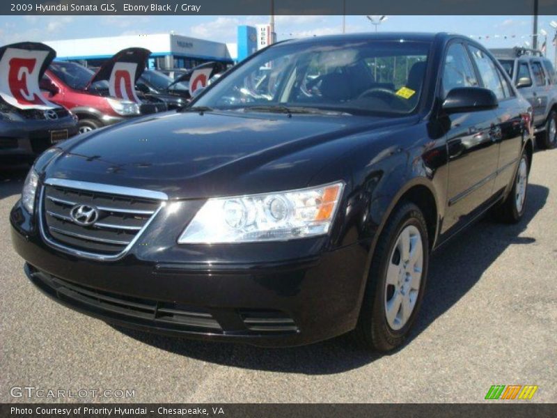 Ebony Black / Gray 2009 Hyundai Sonata GLS