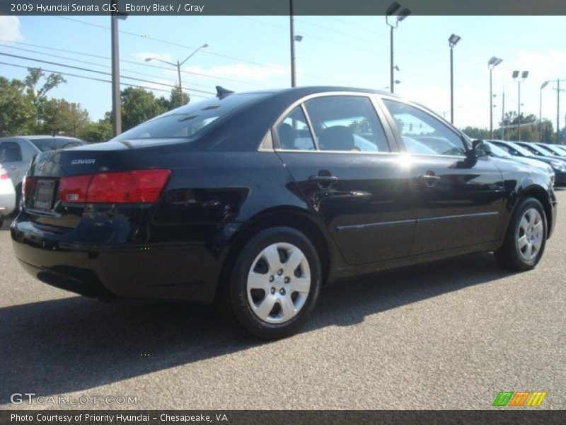 Ebony Black / Gray 2009 Hyundai Sonata GLS