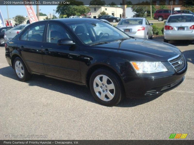 Ebony Black / Gray 2009 Hyundai Sonata GLS